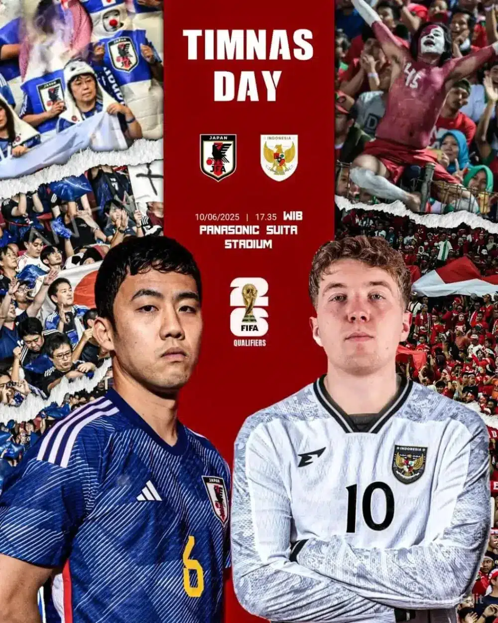 Timnas Indonesia berlaga melawan Jepang di Kualifikasi Piala Dunia 2026.