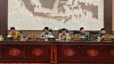 Suasana rapat paripurna DPRD Sumenep Reses III Tahun Sidang 2025, tujuh fraksi menyampaikan aspirasi masyarakat